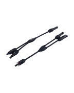 Paire de splitters connecteurs solaires MC4 type Y étanches pour panneaux photovoltaïques