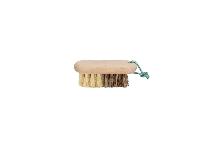 brosse à légumes Andrée Jardin deux duretés en bois de hêtre et fibres naturelles