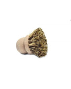 brosse à casserole en bois Andrée Jardin avec fibres naturelles de tampico et bassine