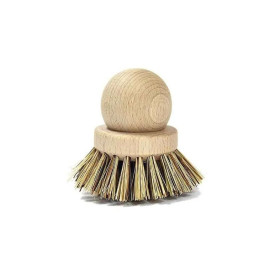 brosse à casserole en bois Andrée Jardin avec fibres naturelles de tampico et bassine