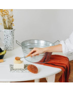 brosse à vaisselle Tradition Andrée Jardin en bois de hêtre et fibres naturelles de tampico