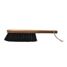 balayette en crin noir Andrée Jardin 34 cm avec bois de frêne thermo-chauffé