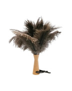 Petit plumeau à main Andrée Jardin en bois de hêtre et plumes d’autruche pour dépoussiérage intérieur