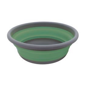 Bassine ronde rétractable Ø37,5 cm EUROTRAIL en silicone et plastique pliable pour camping et maison