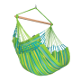 Chaise Hamac DOMINGO LA SIESTA en tissu Outdoor résistant avec barre en bambou FSC, idéale pour petits espaces