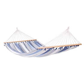 Hamac à barre double ALISIO LA SIESTA en tissu Outdoor HamacTex avec barres en bambou