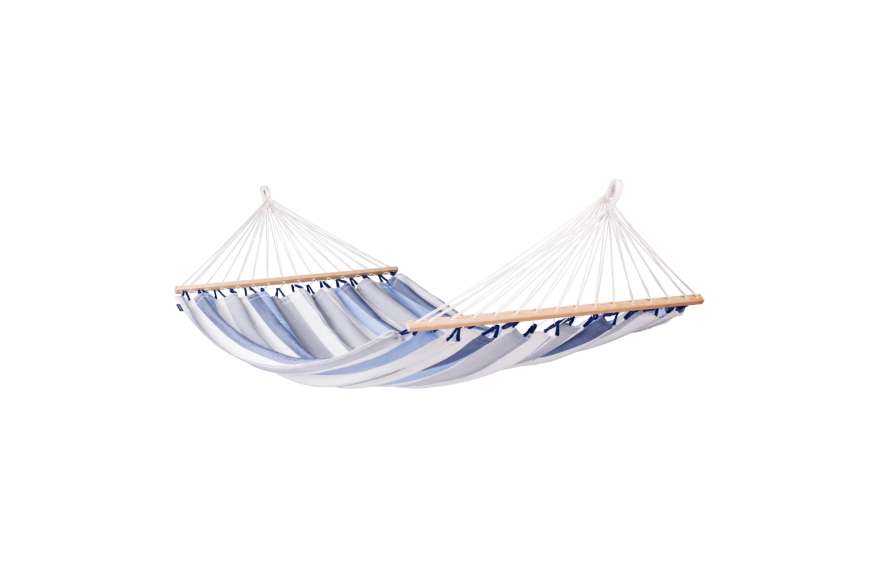 Hamac à barre double ALISIO LA SIESTA en tissu Outdoor HamacTex avec barres en bambou