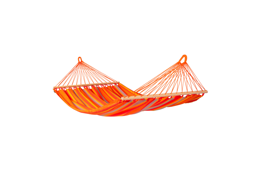 Hamac à barre double ALISIO LA SIESTA en tissu Outdoor HamacTex avec barres en bambou