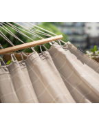 Hamac à barre double ALISIO LA SIESTA en tissu Outdoor HamacTex avec barres en bambou