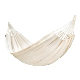 Hamac MODESTA double 160 LA SIESTA en coton bio tissé main, coloris naturel