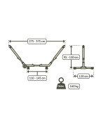 Support en acier pour hamac ESTEREL - LA SIESTA