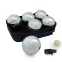 jeu de pétanque loisir avec 6 boules, cochonnet et mesureur