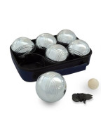 jeu de pétanque loisir avec 6 boules, cochonnet et mesureur