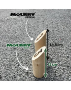 Mölkky de Luxe avec 12 quilles en bois et bâton lanceur pour jeu extérieur familial