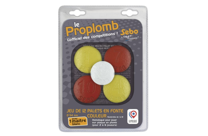 jeu de palets vendéens en fonte couleur compétition avec maître