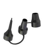 Gonfleur à pied 3L Eurotrail avec 3 embouts et double valve pour équipements de camping