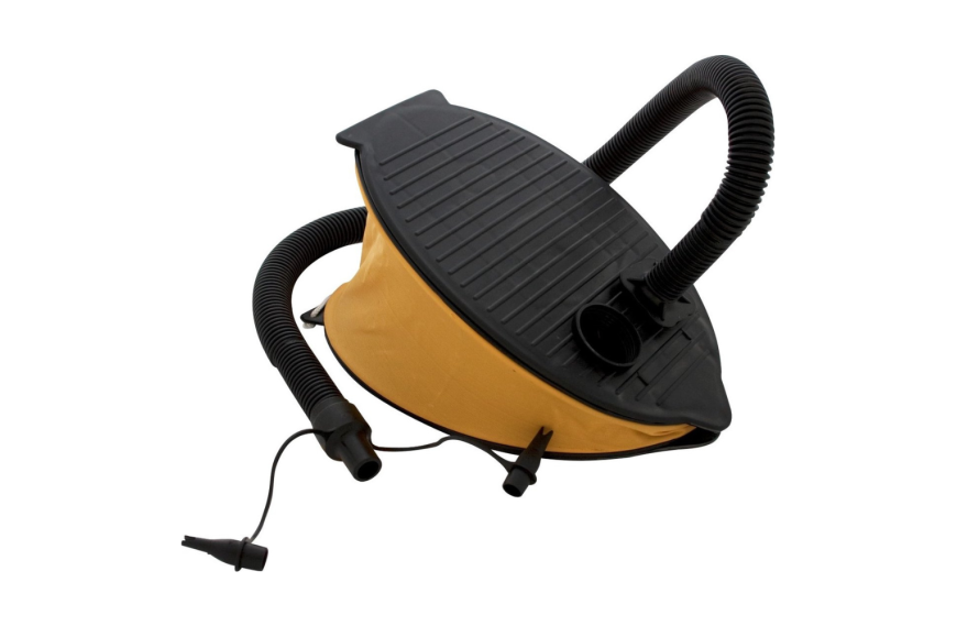Gonfleur à pied 3L Eurotrail avec 3 embouts et double valve pour équipements de camping