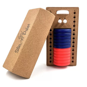 jeu de palets en silicone Silicon' Palet avec boîte en liège