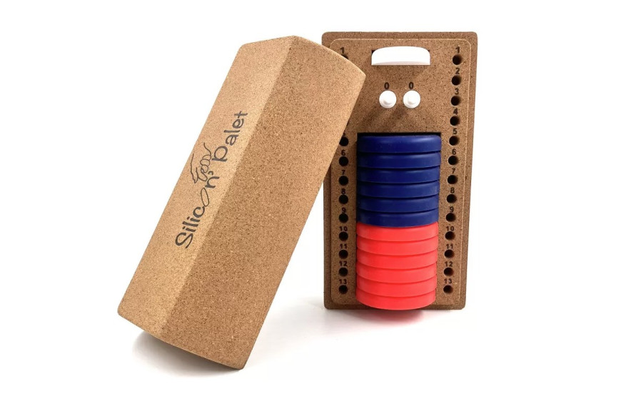 jeu de palets en silicone Silicon' Palet avec boîte en liège