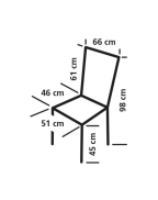 Fauteuil de camping pliant CALDARO Eurotrail, dossier haut et assise confortable, chaise robuste pour camping et extérieur