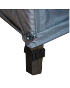 Housse de table ronde 260 x 90 cm EUROTRAIL en polyester avec protection anti-UV pour mobilier de jardin