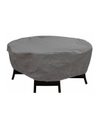 Housse de table ronde 260 x 90 cm EUROTRAIL en polyester avec protection anti-UV pour mobilier de jardin