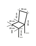 Chaise pliante pour enfant Singe EUROTRAIL en acier avec housse de transport