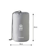 Sac de couchage OLERON WILSA OUTDOOR gris et rouge léger pour camping et été