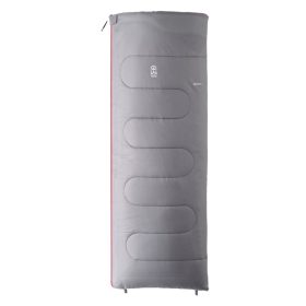 Sac de couchage OLERON WILSA OUTDOOR gris et rouge léger pour camping et été