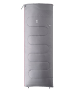 Sac de couchage OLERON WILSA OUTDOOR gris et rouge léger pour camping et été