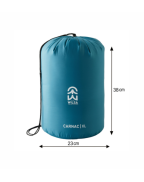Sac de couchage grande taille CARNAC XL WILSA OUTDOOR gris et bleu pour camping