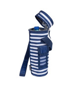 Porte-bouteille isotherme marinière 1.5L TRIGANO avec sangle réglable﻿