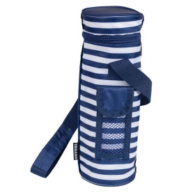 Porte-bouteille isotherme marinière 1.5L TRIGANO avec sangle réglable﻿
