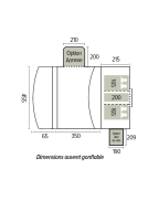 Auvent gonflable TRIGANO pour caravane pliante SEQUOIA, spacieux et modulable pour camping familial