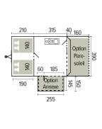 Pare-soleil TRIGANO pour caravane pliante GALLEON, en coton beige, montage rapide et protection solaire