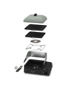 Réchaud à gaz camping sécurisé CADAC Van Cook Pro FFD avec plancha et grille BBQ