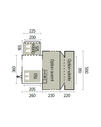 Auvent pour caravane pliante ITINÉA TRIGANO avec grandes fenêtres et tapis de sol inclus
