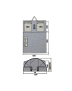 Caravane pliante Jamet Air TRIGANO avec auvent gonflable installée en camping