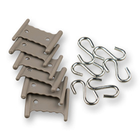 Clips coulissants avec crochet S DWS pour rail d’auvent et tente de camping