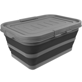 Panier pliable avec couvercle 38L Bardani pour rangement camping et voyage﻿