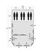 Tente gonflable AIRSPACE 470 TC 6 places Bardani avec auvent et chambres modulables pour camping familial