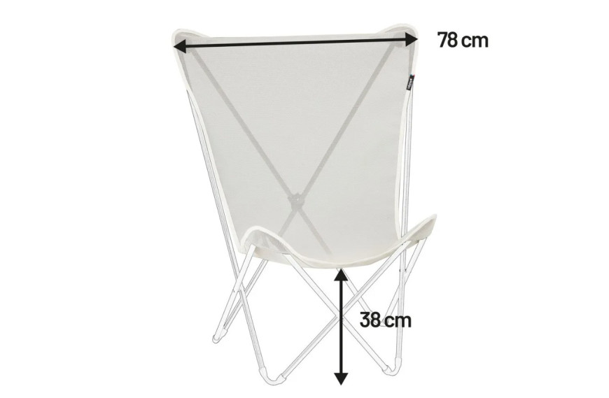 Toile de rechange officielle pour fauteuil Maxi Pop Up Lafuma en Batyline ISO coloris résistant UV.