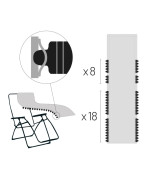 Toile de Rechange RELAX FUTURA CLIP Batyline® + Têtière - LAFUMA MOBILIER