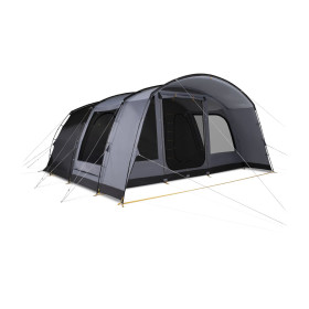 Tente tunnel familiale Kampa Dawlish 6 places en polyester 75D avec grand auvent.