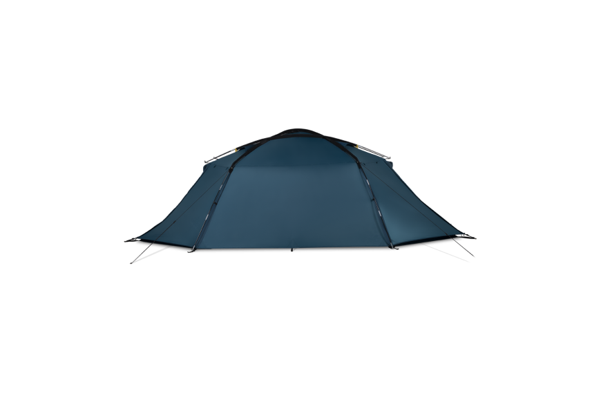Tente tunnel 3 places Kampa Mossborn Aegean avec double porte et aérations de toit.