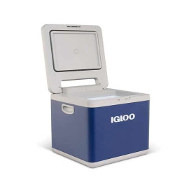 Glacière hybride Igloo 43L haute performance, mode congélation -10°C, éclairage LED bleu.