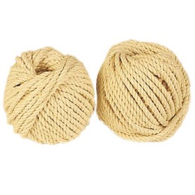 Bobine de corde en coton 14 m CAO corde camping 3 mm naturelle