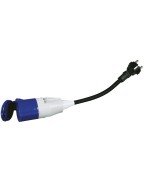 Prise Adaptateur caravane fiche standard + Fiche femelle P17
