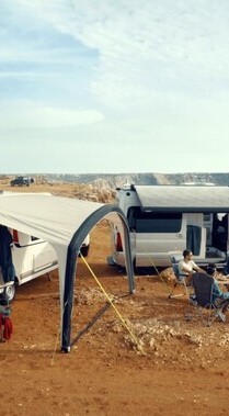 Auvent gonflable pour caravane surbaissée Indiana de chez Trigano - Latour  Tentes et Camping